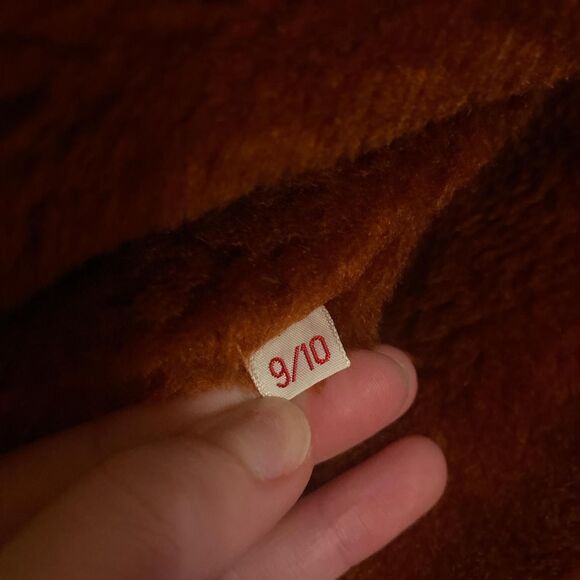 Vintage Genuine Leather Heavy faux fur-lined coat with matching gloves - Picture 4 of 8